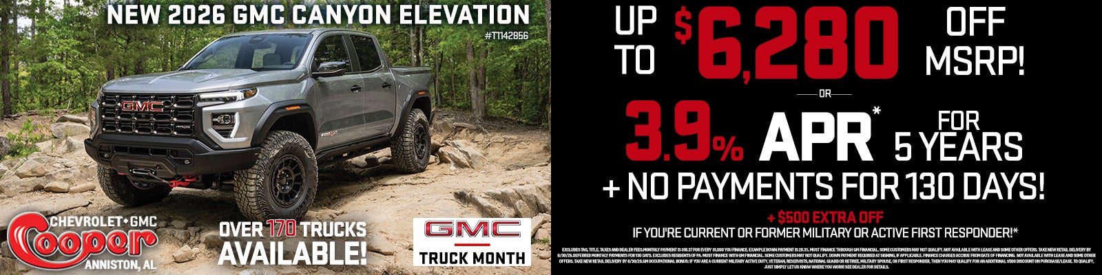 New 2026 GMC Canyon Elevation