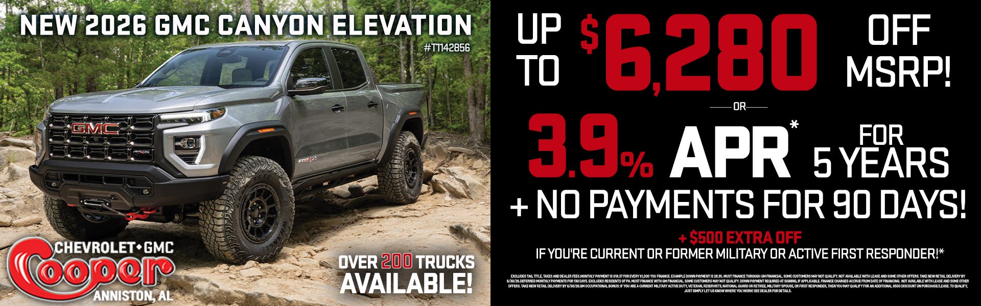 New 2026 GMC Canyon Elevation