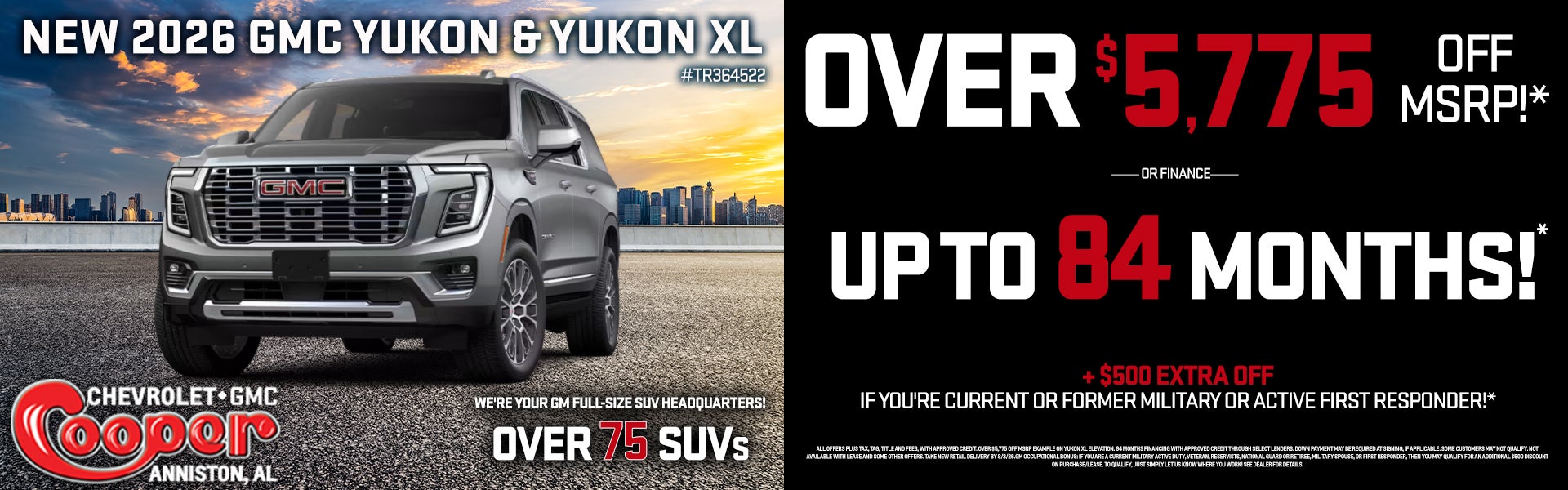 New 2026 GMC Yukon and Yukon XL